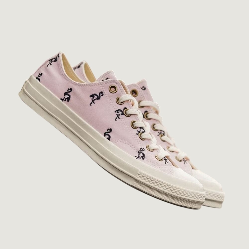 Converse Chuck 70 Ox Pink Flamingo Embroidered Low Top Sneakers Mens 9 160501C